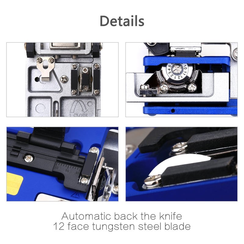KELUSHI Optical Fiber Tool Kit Cold Connection tool Optical Fiber Stripping Cleaver for SUMITOMO with 36000 Cleaves and Fiber Optic Drop Cable Fiber Stripper CFS-2 Double Port Hole - Image 4
